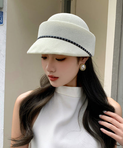 Fashion Yellow Thin Breathable Knit Sun Hat