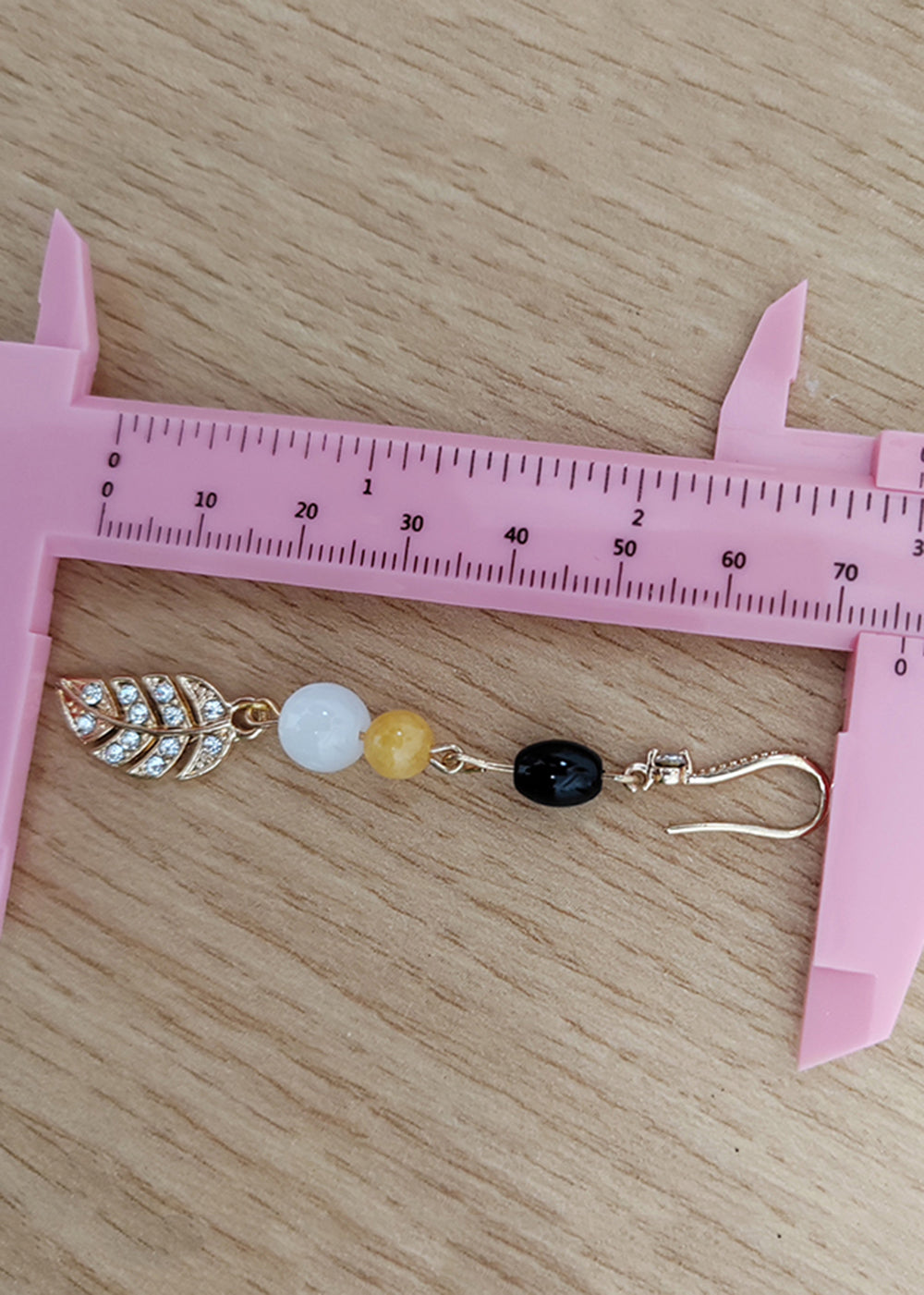 Mode Zirkon Blatt 14K Gold Tropfen Ohrringe 2024 neue stil