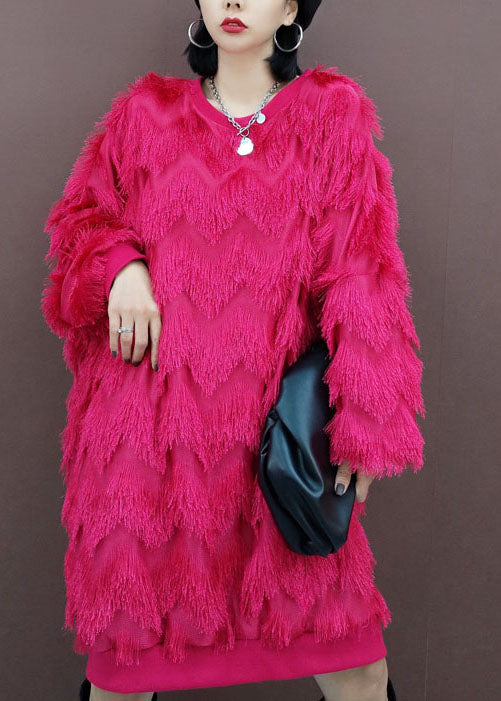 Mode multi Mit Kapuze Taschen Patchwork Pullover Streetwear kleider Frühling