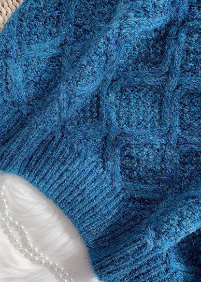 Fashion o neck thick Sweater weather plus size green Fuzzy knit dress - SooLinen