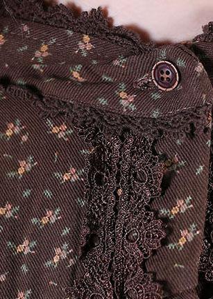 Fashion plus size Coats fall black print hooded coats - SooLinen