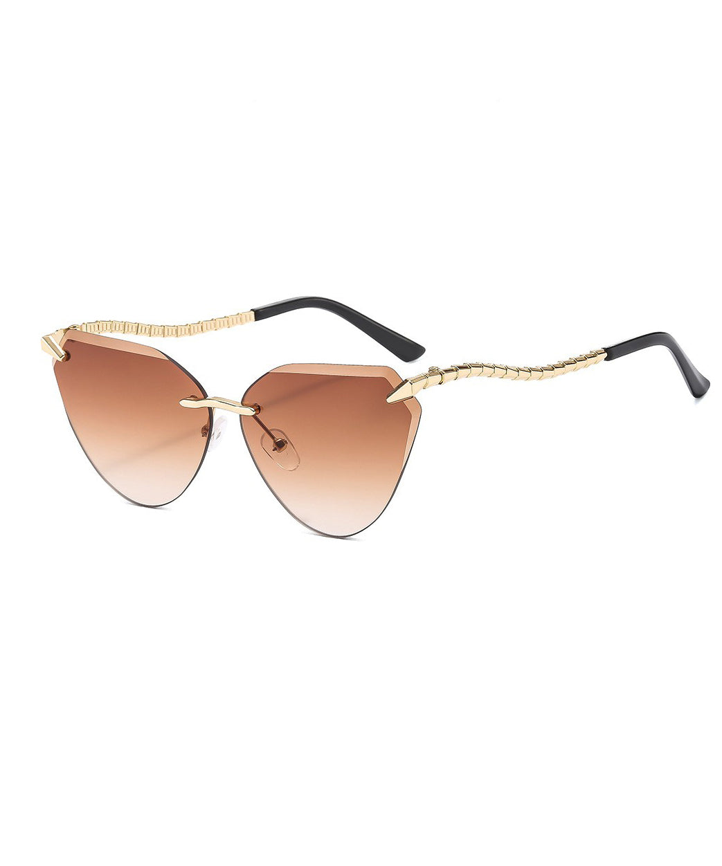 Fashionable Elegant Black Metal Leg Sunglasses