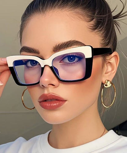 Fashionable Square Colorblock Blocked Flat Mirror