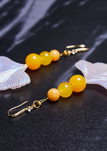 Pendientes colgantes de acrílico con concha de ágata fina sectorial, nuevo estilo 2024