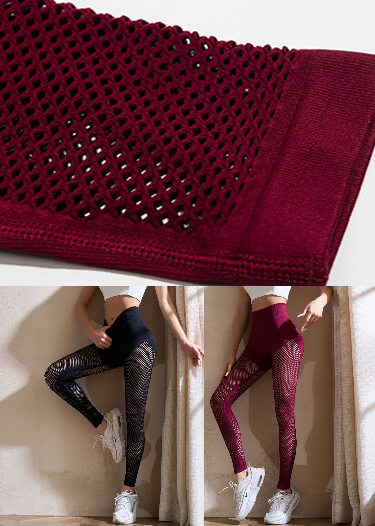 Fine Black High Waist Hollow Out Capri Gym Shark Leggings