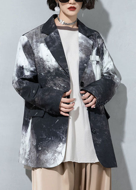 Feine Schokoladenknopftaschen Peter Pan Kragen Druckmäntel Frühling