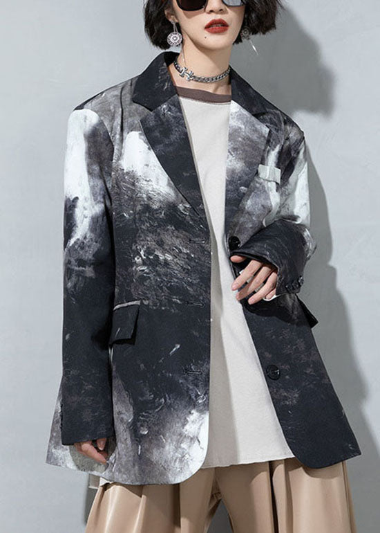 Feine Schokoladenknopftaschen Peter Pan Kragen Druckmäntel Frühling