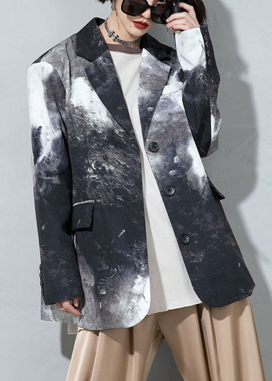 Feine Schokoladenknopftaschen Peter Pan Kragen Druckmäntel Frühling