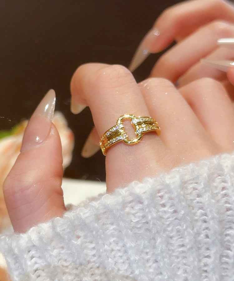 Ringe aus feiner Gold-Kupfer-Legierung mit Zirkonia