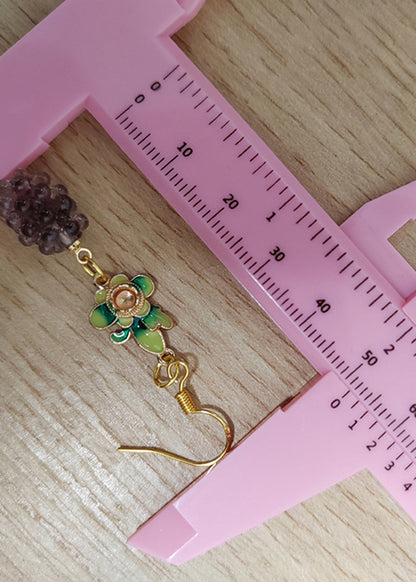 Feine Acryl-Blumen-Tropfenohrringe