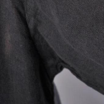 Feines Leinenkleid in Midilänge, trendiges Plus-Size-Sommerkleid mit Rundhalsausschnitt und kurzen Ärmeln, reine Farbe, Flachskleid