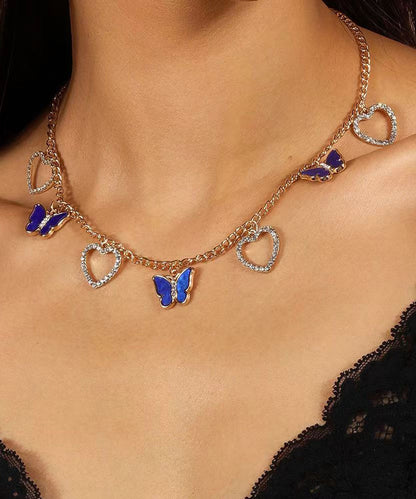 Feine Halskette mit Schmetterlingsanhänger aus Sterlingsilber mit Zirkonia-Überzug in Lila