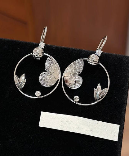 Feine Seiden-Kupfer-Overild-Zirkon-Schmetterlings-Creolen