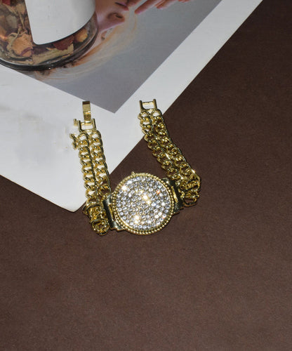 Fine Silk Metal Zircon Hollow Out Chain Bracelet