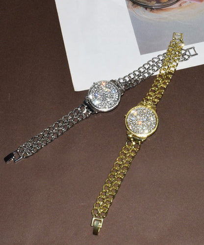 Fine Silk Metal Zircon Hollow Out Chain Bracelet