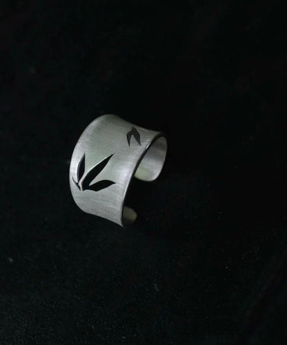 Fine Silk Sterling Silver Zircon Hollow Out Rings