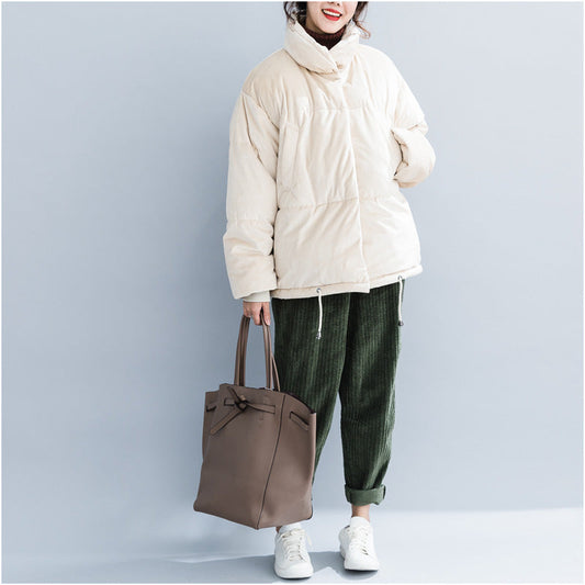 Feine nackte Winterparkas in Übergröße, Stehkragen, Schneejacken, warme, dicke Wintermäntel