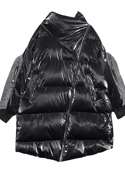 Fine oversize Jackets & Coats winter coats green thick high neck Parkas for women - SooLinen