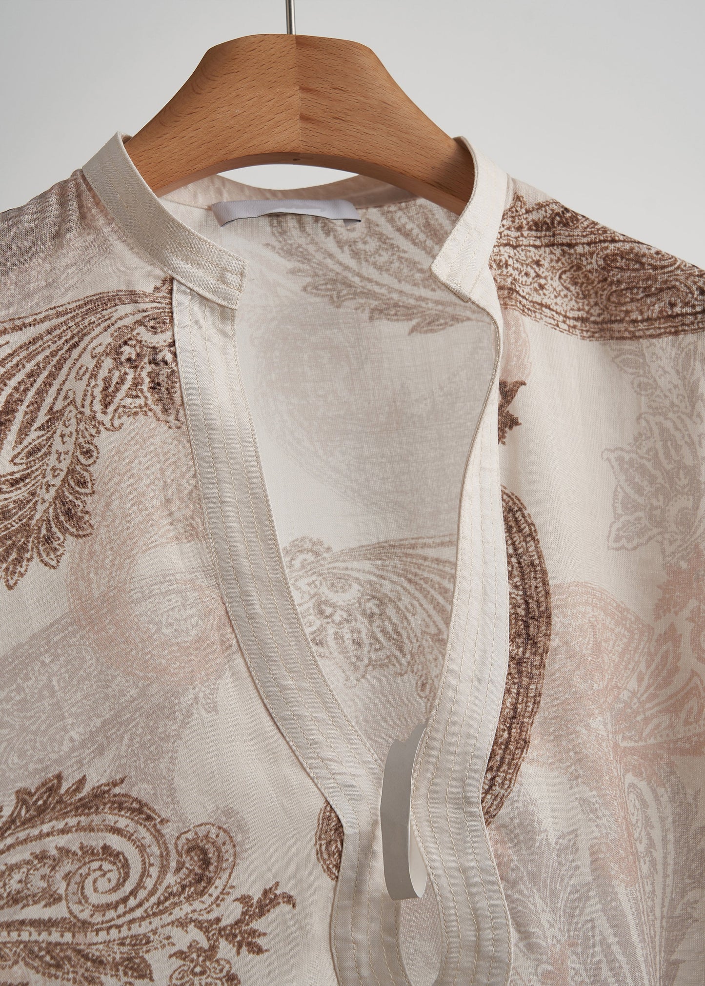 Camisas de algodón oversize con estampado albaricoque entalladas para primavera