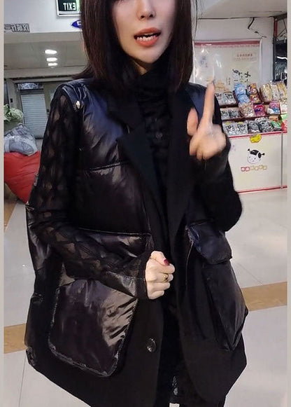 Taillierte Schokoladentaschen Patchwork Winter Puffer Weste Ärmellos