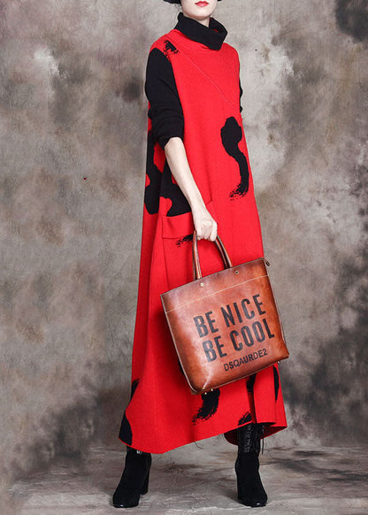 Figurbetontes grünes Rollkragen-Maxikleid mit schmaler Passform und langen Ärmeln