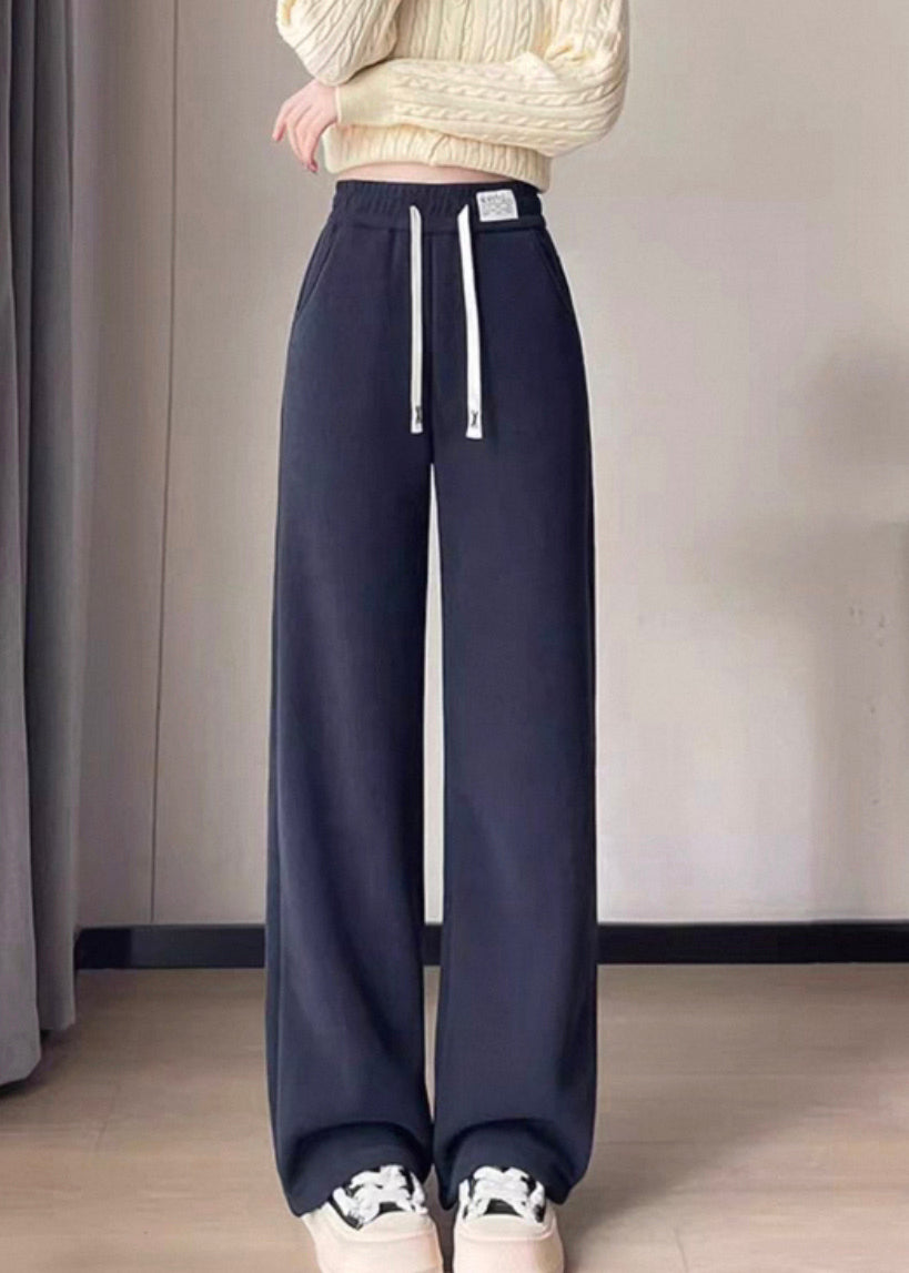 Winterliche, figurbetonte Fleecehose mit Taschen und Kordelzug