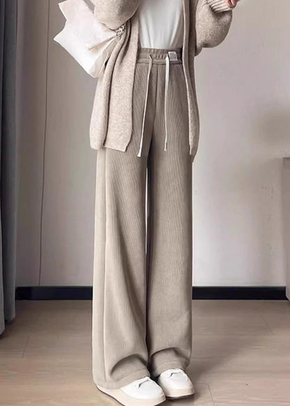 Winterliche, figurbetonte Fleecehose mit Taschen und Kordelzug