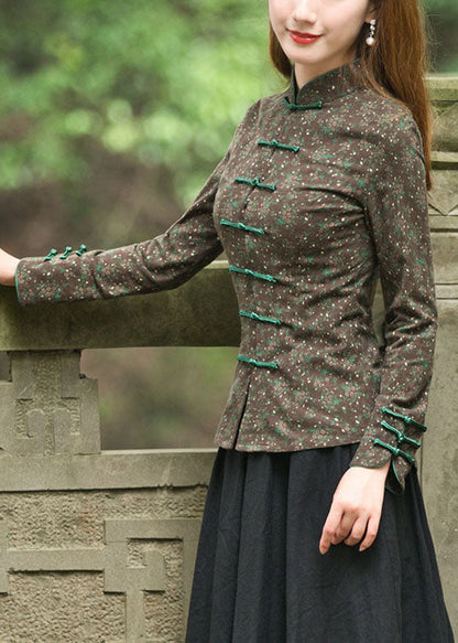 Taillierte schwarze Stehkragen Knopf Druck Mäntel Frühling