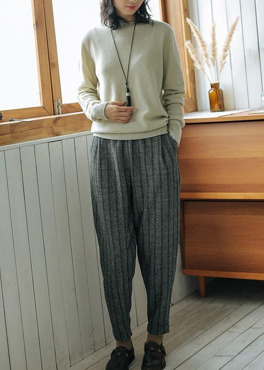 For Spring light green top o neck long sleeve knitted blouse - SooLinen