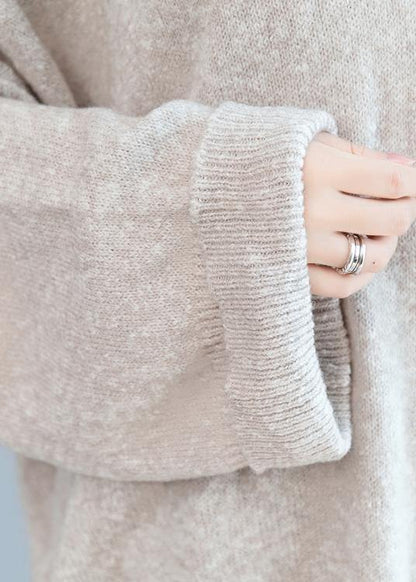 For Spring red knitwear plus size v neck patchwork clothes For Women - SooLinen