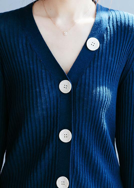 For Work navy top v neck plus size clothing fall knit sweat tops - SooLinen