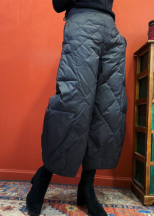 French Black Fashion Taschen Entendaunenhose Winter