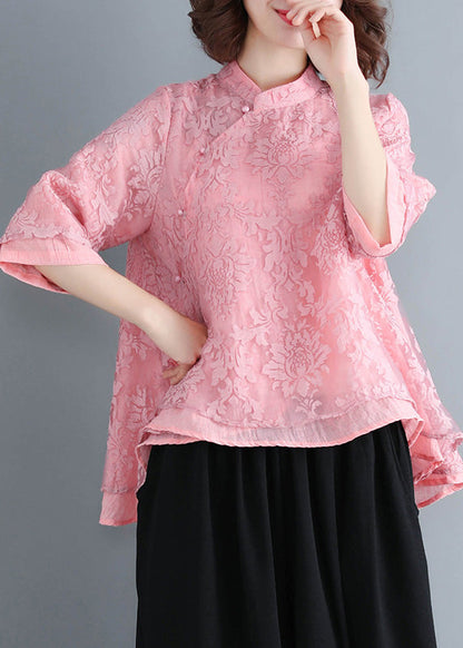 Französische Knopfspitze Kleidung Frauen Inspiration schwarz Plus Size Kleidung Hemd Sommer