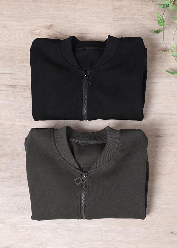 French Coffee Pockets Spring Hoodies Outwear - SooLinen