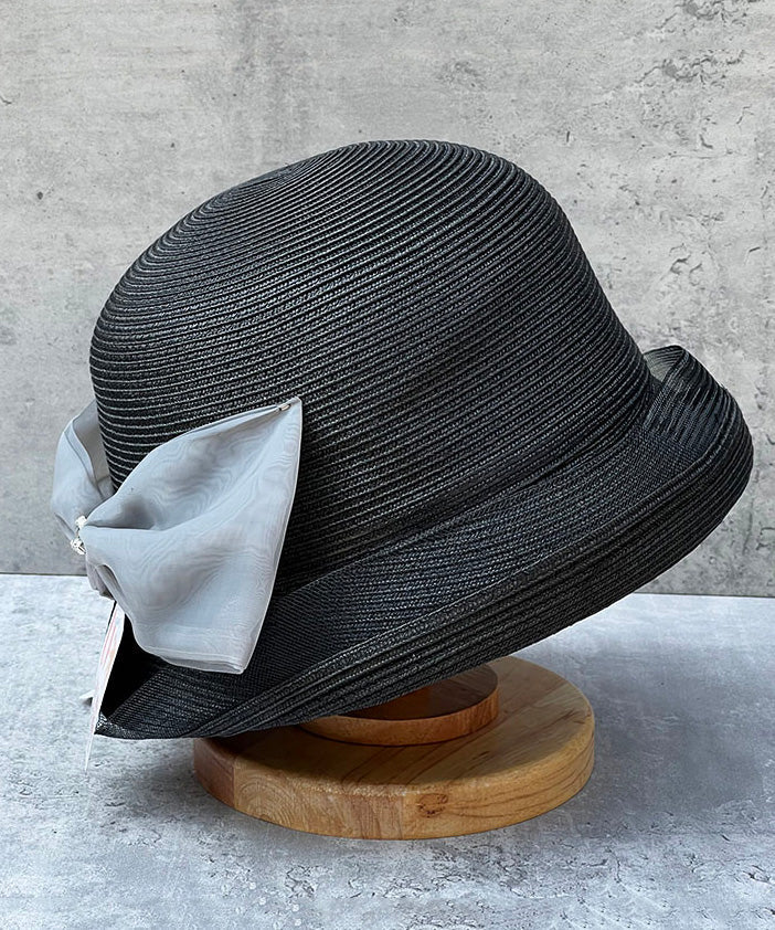 French Coffee Tulle Bow Patchwork Bucket Hat