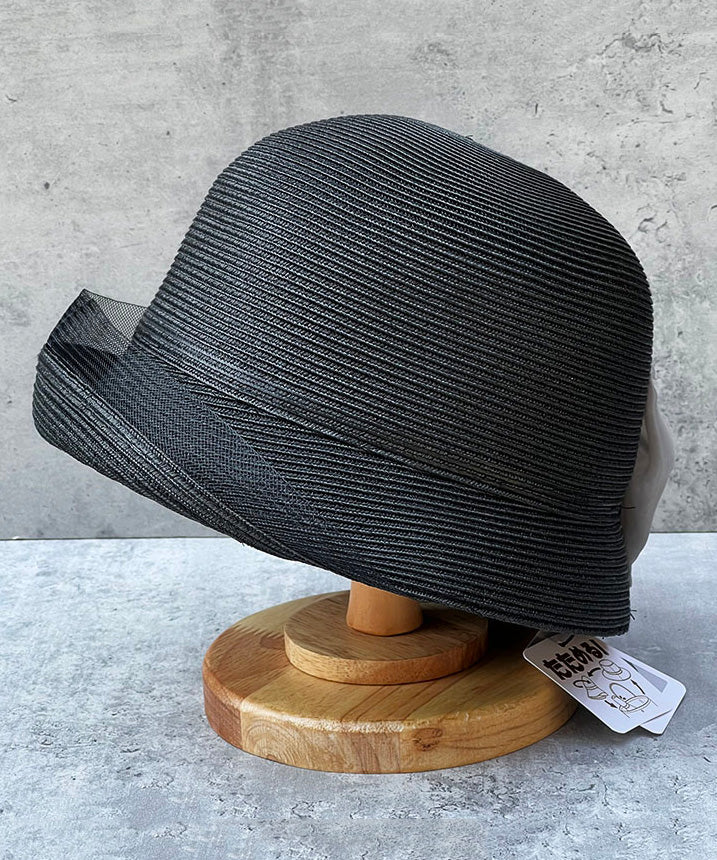 French Coffee Tulle Bow Patchwork Bucket Hat