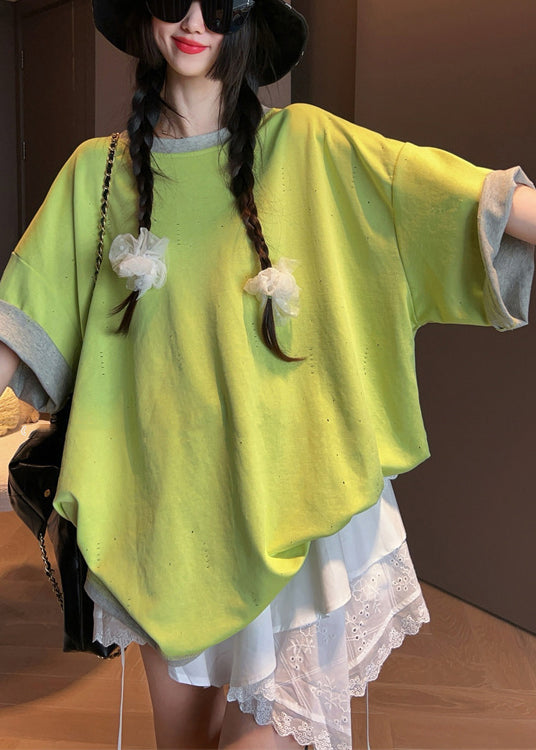 Camiseta de tirantes de algodón gris francesa de gran tamaño para usar en ambos lados, de verano