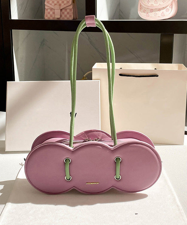 French Pink Durable Faux Leather Hobo Bag