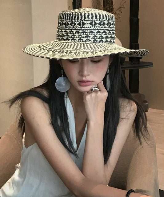 French Style Large Brimmed Straw Woven Sun Hat