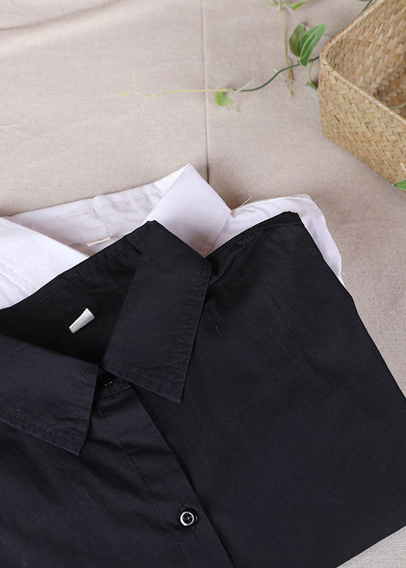 Französische weiße PeterPan-Kragentaschen, lässige Herbst-Langarmblusen