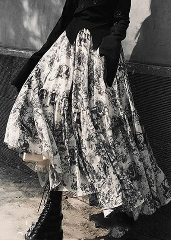 Französisch Weiß animal print Patchwork urlaub Röcke Frühling