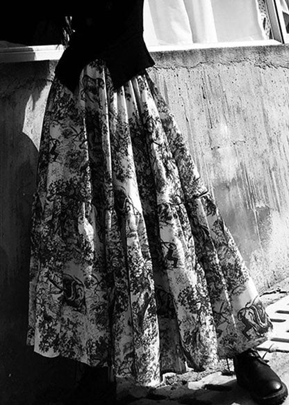 Französisch Weiß animal print Patchwork urlaub Röcke Frühling