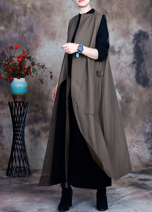 Französische Armee Grüne Weste mit Peter-Pan-Kragen und Taillenbund