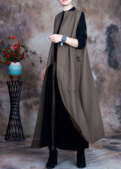 Französische Armee Grüne Weste mit Peter-Pan-Kragen und Taillenbund