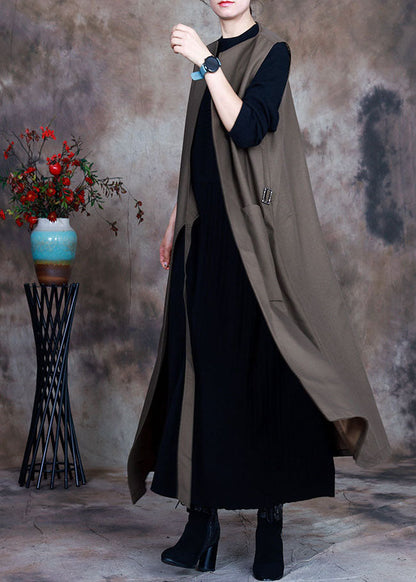 Französische Armee Grüne Weste mit Peter-Pan-Kragen und Taillenbund