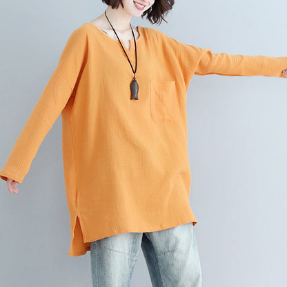 Französische gelbe Baumwollkleidung stilvolle Tutorials Taschen Plus Size Kleidung