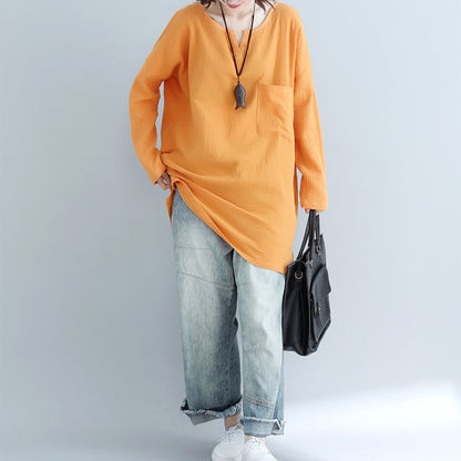 Französische gelbe Baumwollkleidung stilvolle Tutorials Taschen Plus Size Kleidung