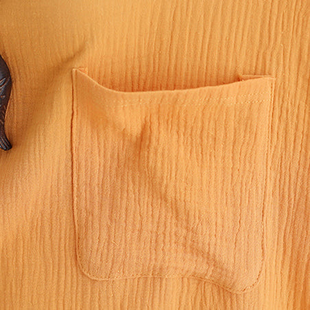 Französische gelbe Baumwollkleidung stilvolle Tutorials Taschen Plus Size Kleidung