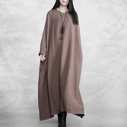 French O Neck Pockets Spring Quilting Clothes Outfits Black Long Dresses - SooLinen