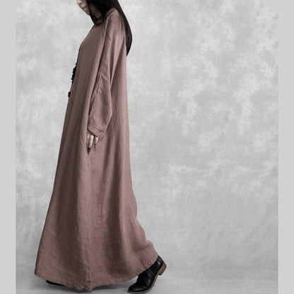 French O Neck Pockets Spring Quilting Clothes Outfits Black Long Dresses - SooLinen